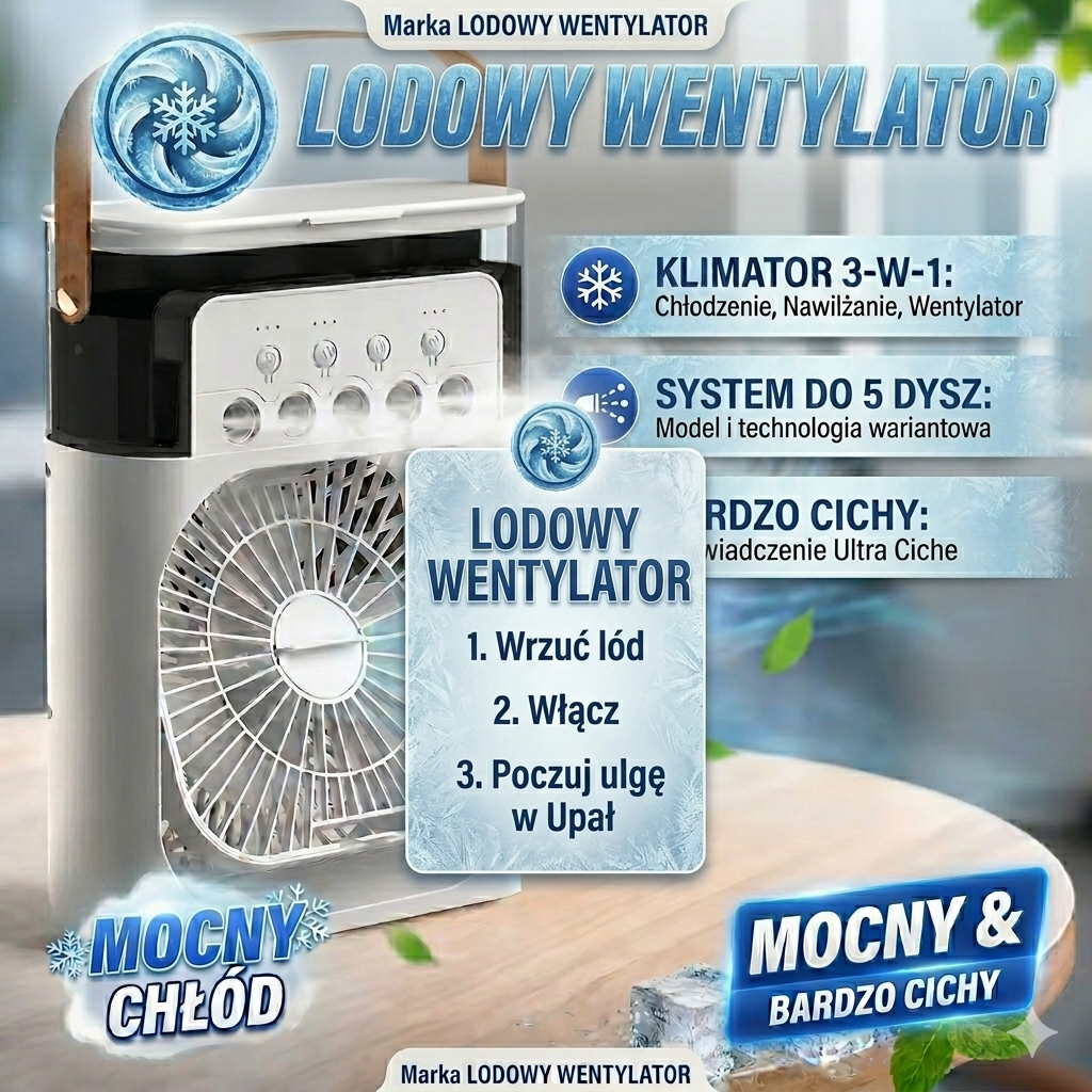 Lodowy Wentylator od AquaLumen – Najlepszy Sposób na Upały 🥵