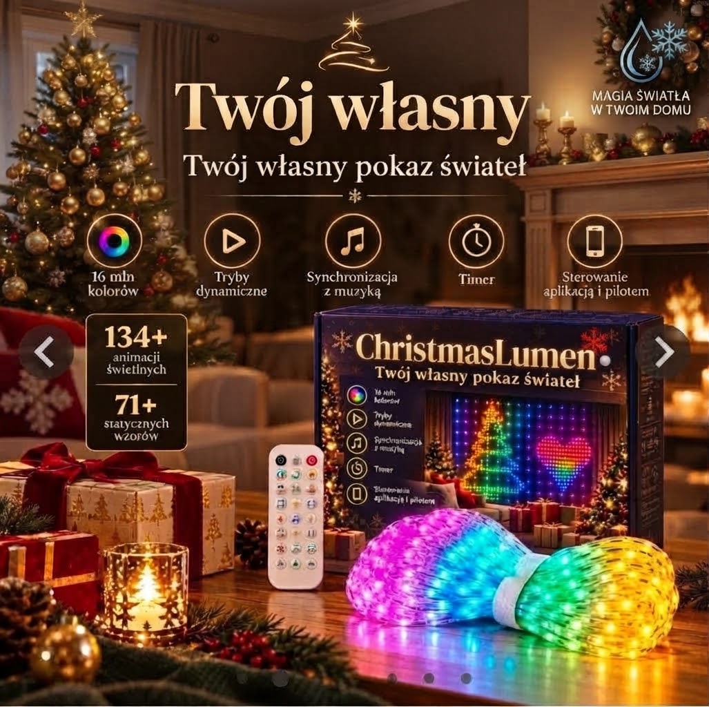 ChristmasLumen Kurtyna Świetlna LED x400