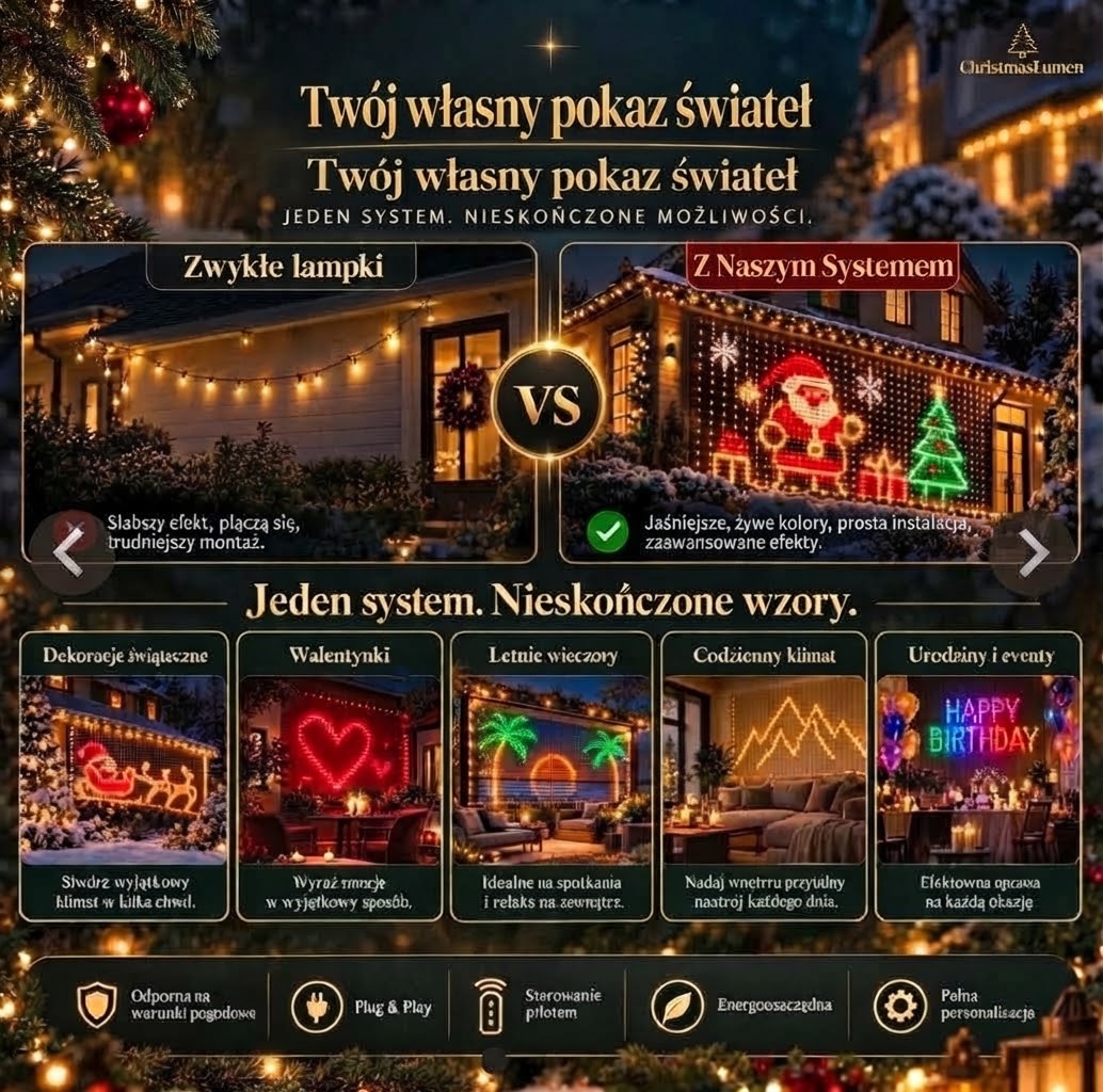 ChristmasLumen Kurtyna Świetlna LED x400